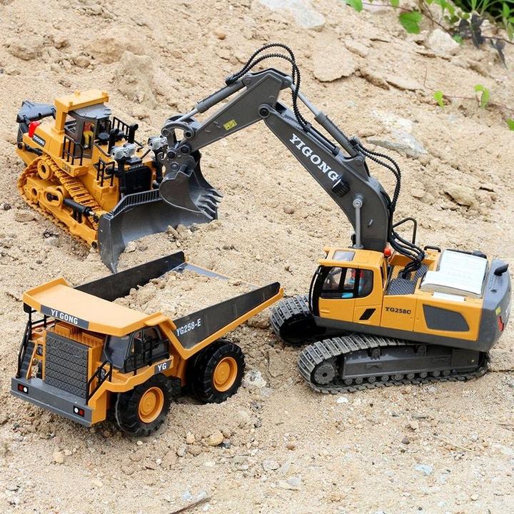 Actual product image Hermex Remote Control Push Caterpillar Toy Bulldozer Construction Vehicle Models 1:20