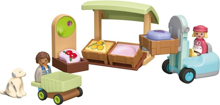 Immagine prodotto Playmobil 71691 Playm. 1.2.3: Bancarella e carrello elevatore per mercato biologico (71691)