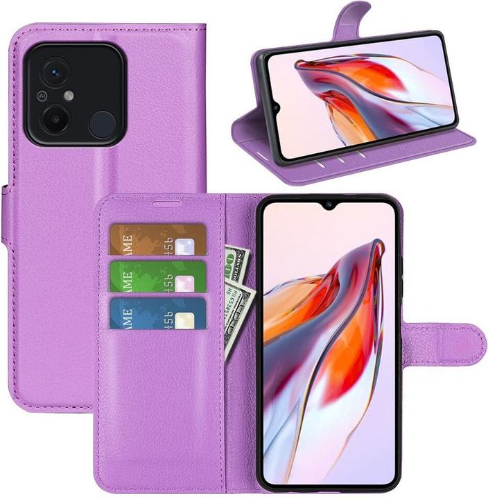 Image du produit Cover-Discount Xiaomi Redmi 12C - Étui en cuir violet (Xiaomi Redmi 12C)