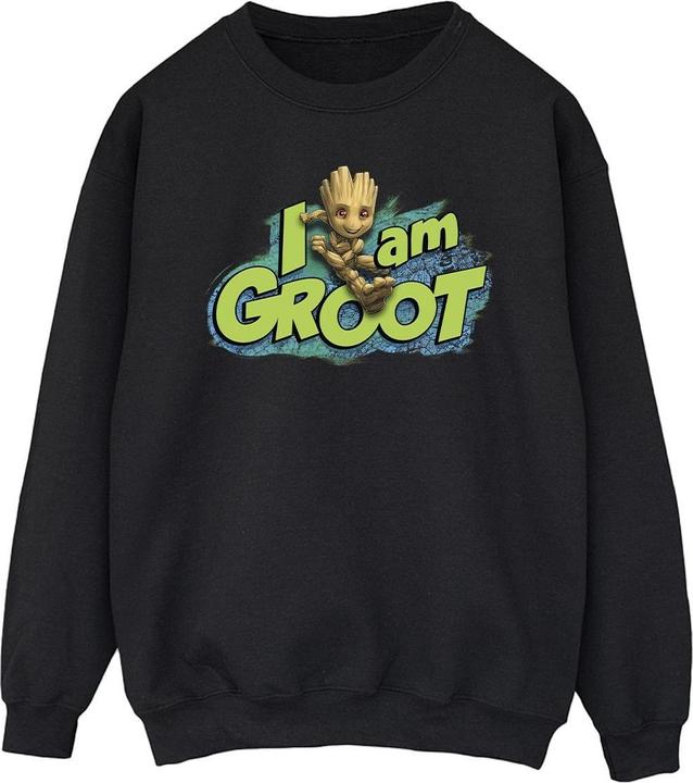 Actual product image Mens Guardians Of The Galaxy I Am Groot Jumping Sweatshirt (S)