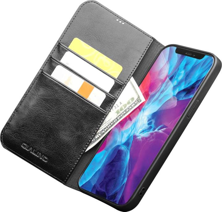 Actual product image QiAlino Fourre Flip cuir véritable (Apple iPhone 14)