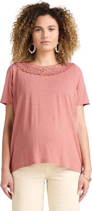 Envie de Fraise Wendbares Umstandsshirt mit Makramee-Spitze