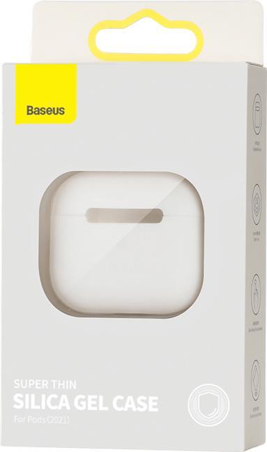 Image du produit Baseus Super Thin Silica Gel Case For Pods2021White (Manchon pour casque d'écoute)