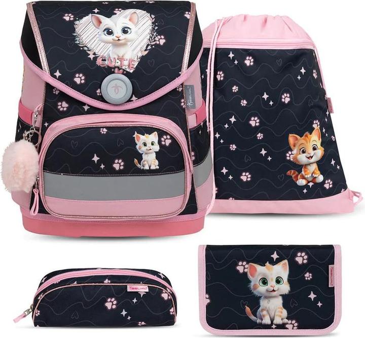 Belmil COMPACT Schulrucksack-Set Cute Kitten (19 l)
