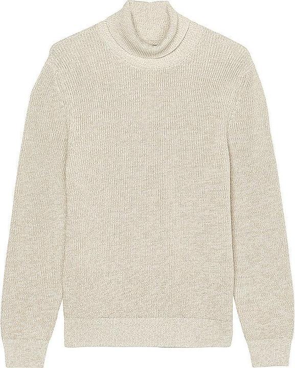 Marc O'Polo Turtle Neck Pullover With Racking White Cotton (S)