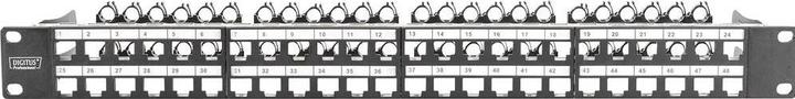 Actual product image Digitus Patch Panel housing 1U for Keystone modules 48-Port 48,3cm 19inch black RAL 9005