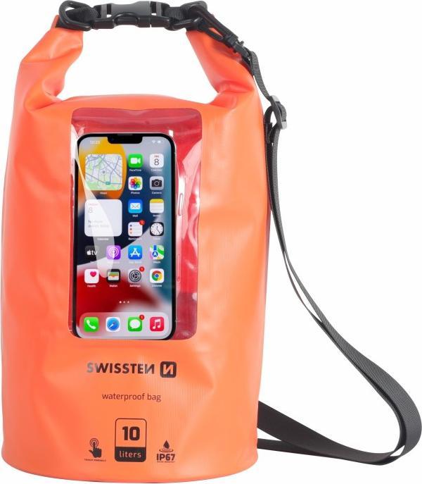 Actual product image Swissten Waterproof Case Orange (10L) (Additional padding)