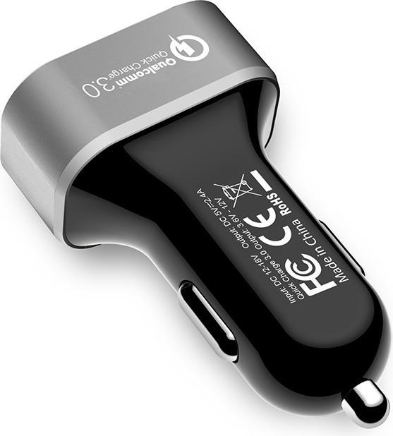 Produktbild Crong Stromversorgung įkroviklis 2x USB-A 3 A (CRG-PWRC-USB30-ALU)