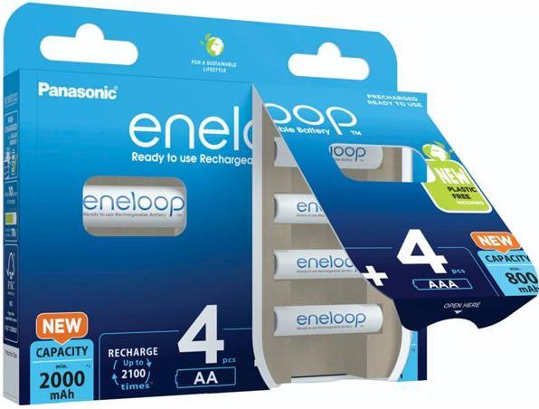 Actual product image Panasonic eneloop 4x AA + 4x AAA (8 pcs., AA, AAA, 800.20 mAh)