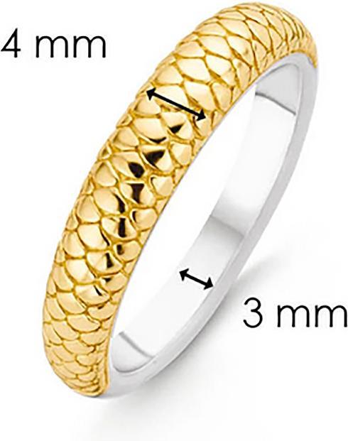 Produktbild Ti Sento Milano Ring Schlangenmuster bicolor gelbvergoldet 12164SY (54, 925 Silber)