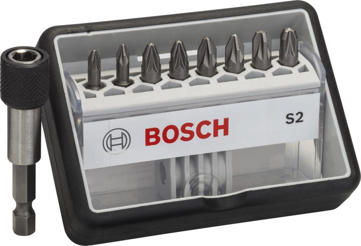 Actual product image Bosch Professional Zubehör Bit set 9 pieces Accessories Ro (Cross Pozidriv PZ M1, Cross Pozidriv PZ M2, Cross Pozidriv PZ M3)