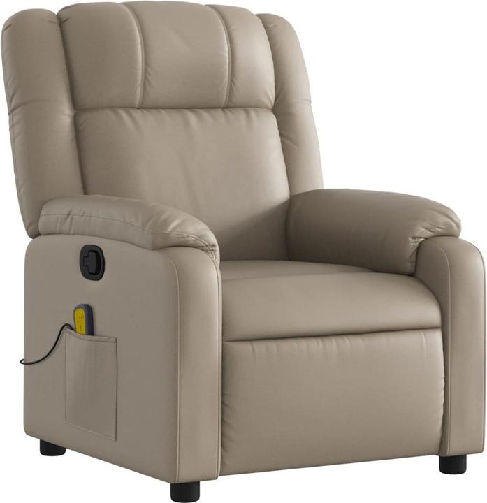 VidaXL Massagesessel Cappuccino-Braun Kunstleder,Farbe