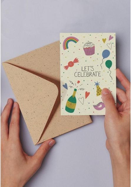 Produktbild Happy Birthday - Karte aus Crushpapier (1 Stk.)