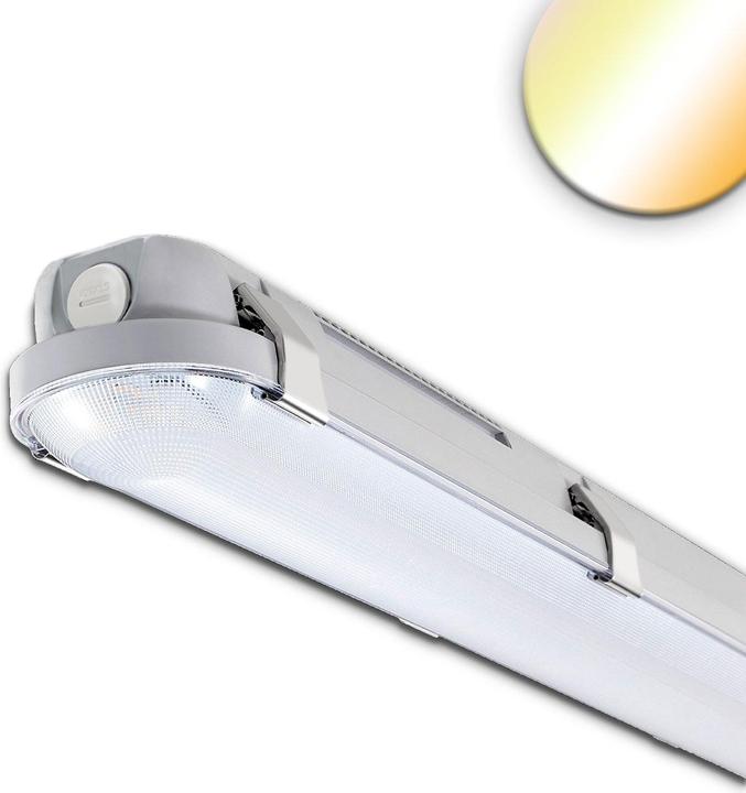 Isoled LED Feuchtwannenleuchte 120cm mit Notlichtfunktion, IP65, PowerSwitch 25-40W, ColorSwitch 300