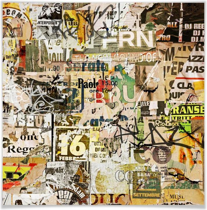 Produktbild Trenddeko Abgerissene Poster (30 x 30 cm)