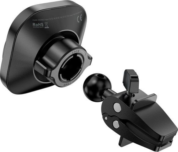 Produktbild Swissten Magstick Compact Magnetic Car Holder With Wireless Charger 15W/7,5W(Magsafe Compatible)