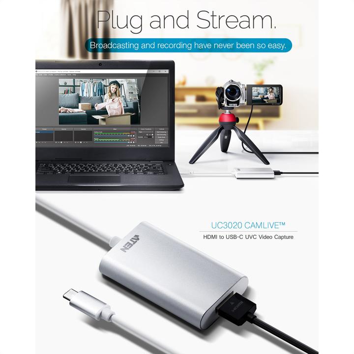 Immagine prodotto Aten USB Typ C — HDMI (Typ A)