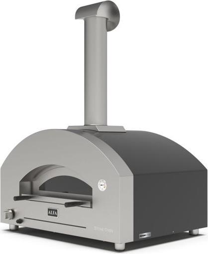 Produktbild Alfa Forni Futuro 4 Pizze Hybrid Silber Schwarz