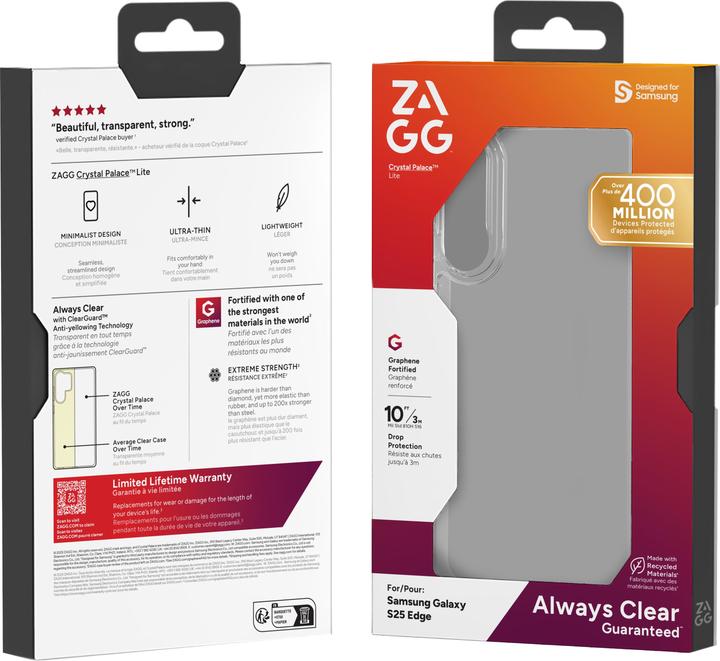 Image du produit Zagg Crystal Palace Lite (Samsung Galaxy S25 Edge)