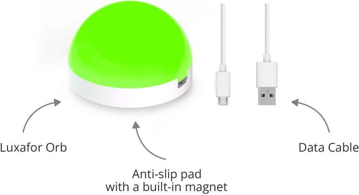 Actual product image Luxafor ORB with 1.5 m USB-A cable