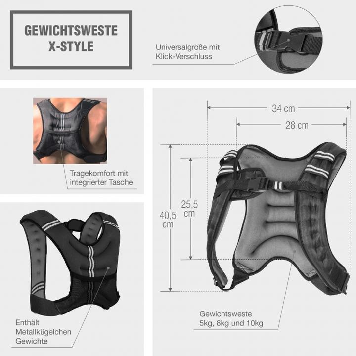 Produktbild Gorilla Sports Gewichtsweste (1 x 10 kg)