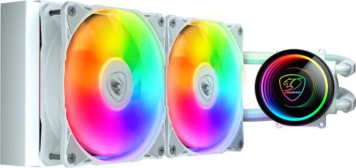Actual product image Cougar Kit Watercooling AIO Poseidon Elite RGB - 240mm (Blanc)