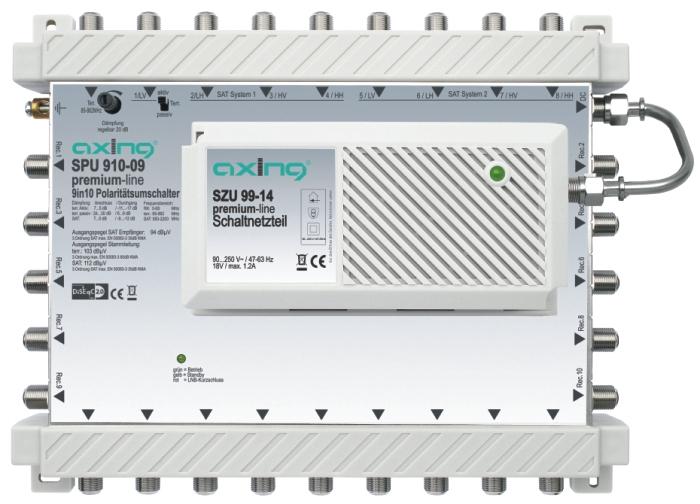 Actual product image Axing SPU910-09, DiSEqC multi-switch 9/10