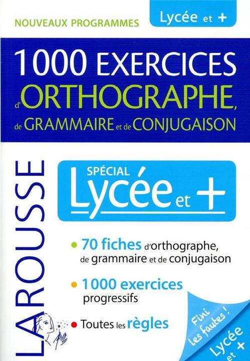 Immagine prodotto 1000 exercices d'orthographe, de grammaire et de conjugaison (Francese, Collettività, 2020)