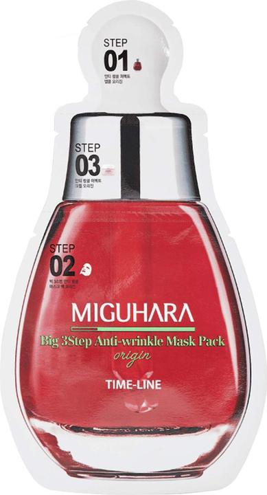 Actual product image Miguhara Big 3 step anti-wrinkle mask pack origin