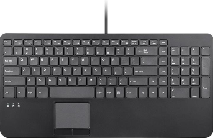 Actual product image Perixx PERIBOARD-534 H EN, wired USB keyboard - with touchpad and 2x hubs (DE, Cable)