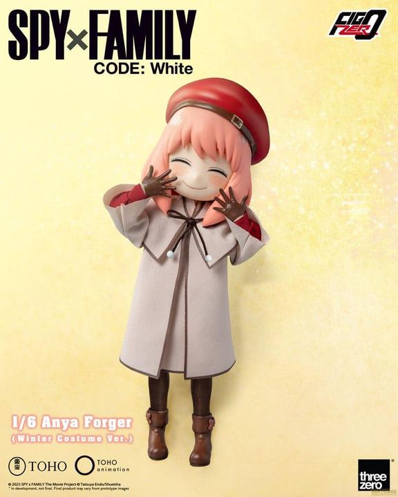 Produktbild ThreeZero Spy x Family Code: White FigZero Actionfigur 1/6 Anya Forger Winter Costume Ver. 17 cm