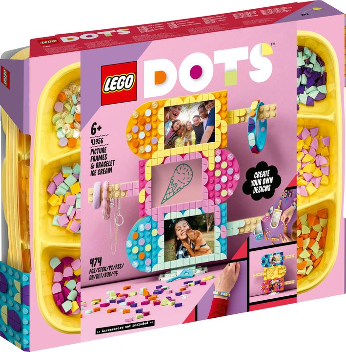 Produktbild LEGO Eiscreme Bilderrahmen & Armband (41956, LEGO Dots)