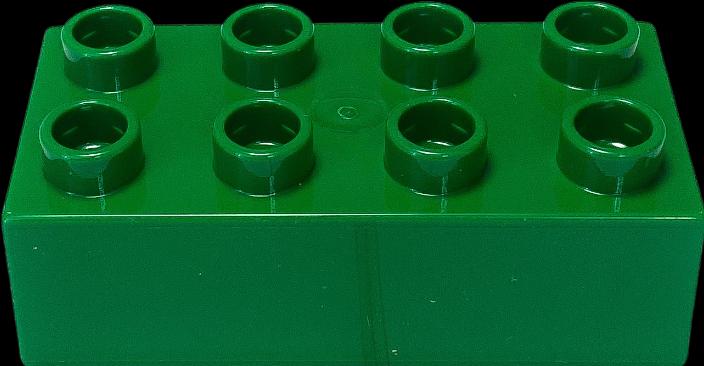 Actual product image LEGO Duplo 2x4 Bricks Green - 40 pieces - Basic Building Blocks Green 3011 NEW (3011)
