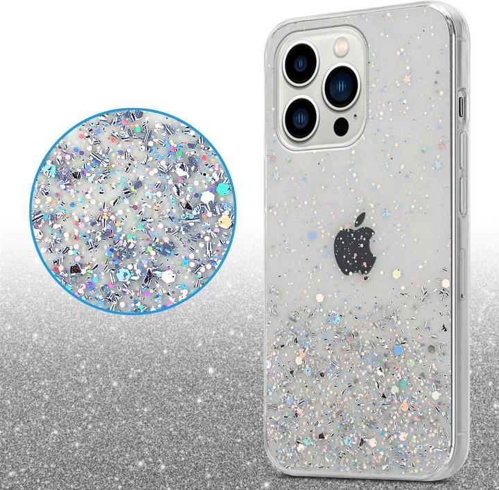 Actual product image Cadorabo TPU cover sparkling glitter (Apple iPhone 13 Pro)