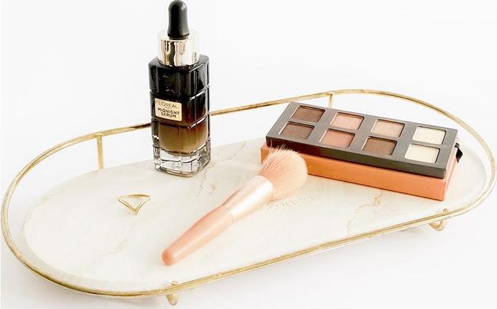 Actual product image Stonea Makea Gold Makeup Tray Topaz
