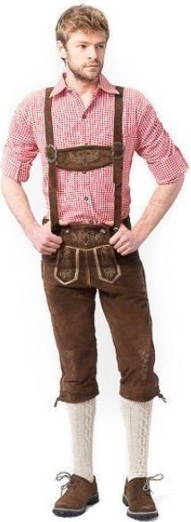 Actual product image PartyChimp Leather trousers Rudi long dark brown size XS (XS)
