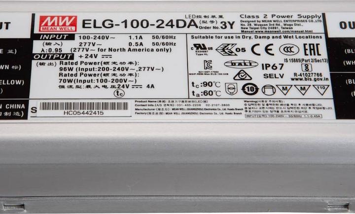 Image du produit MeanWell ELG-100-24DA-3Y Transformateur à LED, LED