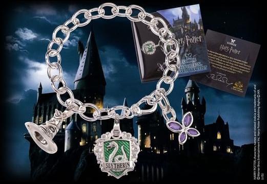 Produktbild Noble Collection Harry Potter bracelet avec pendentifs plaqué argent Lumos Slytherin (20 cm)