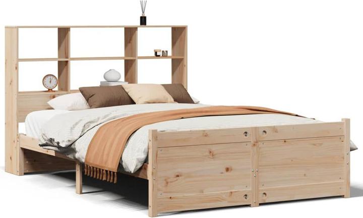 VidaXL Massivholzbett Holzbett Bett mit Regal ohne Matratze 120x200cm Kiefer (120 x 200 cm)
