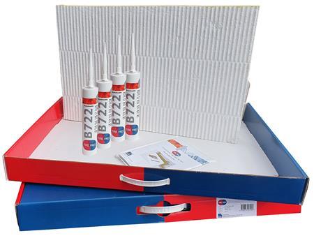 Immagine prodotto Scandi Supply Valigetta antincendio con doppia piastra laterale 60x400x600 mm + 4x310 ml di sigillante antincendio