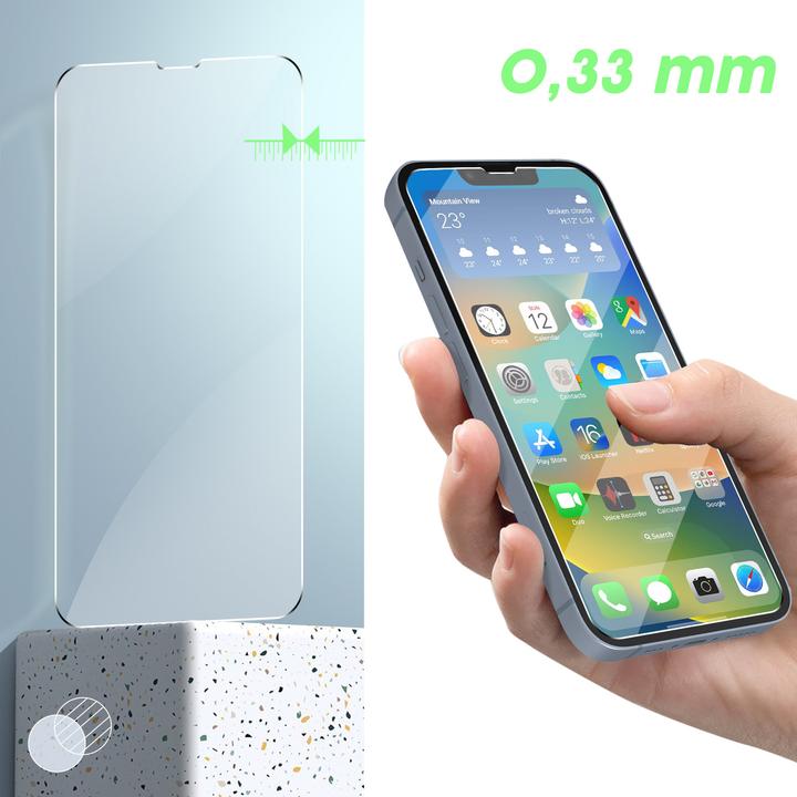 Actual product image Avizar 9H hardness glass display protection film (1 Piece, Apple iPhone 14 Plus)