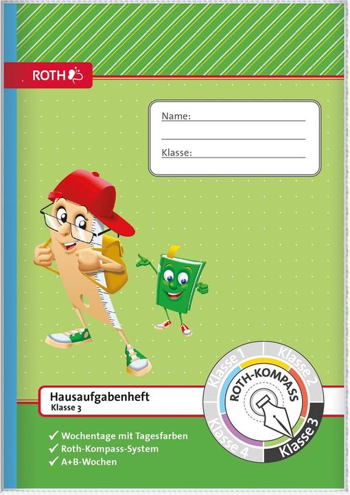 Actual product image Roth Homework book (A5, Lined, Soft cover)