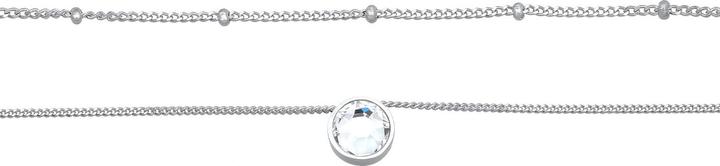 Produktbild Elli Halskette Choker Layer Kristall Kugelkette 925 Silber (925er Sterling Silber, Glaskristall, 36 cm)