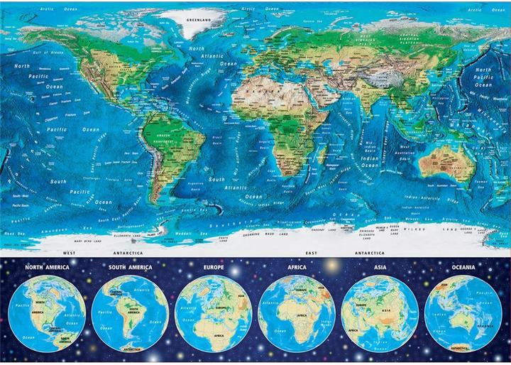 Immagine prodotto Educa Mappa del mondo al neon (1000 pezzi)