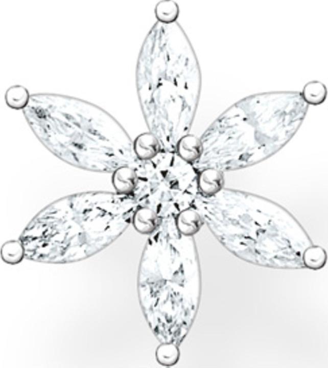 Actual product image Thomas Sabo Single stud earrings flower white stones (925 silver)