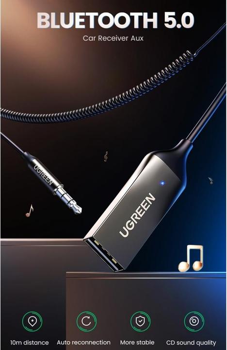 Image du produit Ugreen USB A - jack 3,5 mm (Récepteur)