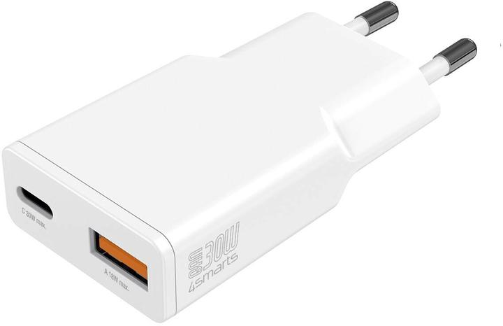 4smarts Netzladegerät PDPlug Slim Duos 30W GaN 1C+1A (30 W)