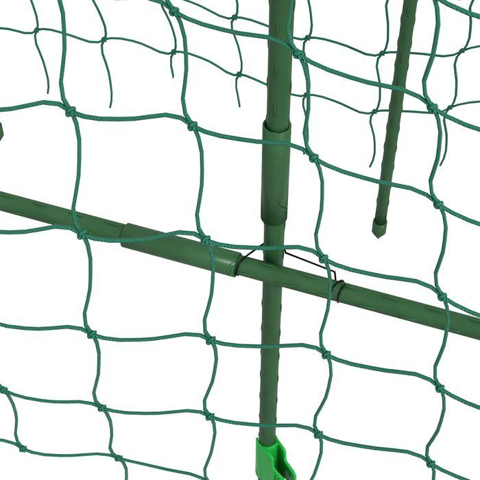 Actual product image Swisshandel24 Trellis, adjustable trellis, with net, for garden, balcony, steel, green, 43 x 182 x 183 cm (182 cm, 43 cm)