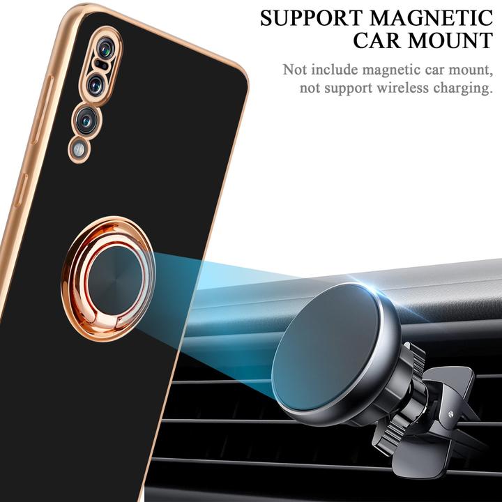 Image du produit Cadorabo Coque pour Huawei P20 PRO / P20 PLUS en TPU avec protection de l'appareil photo et anneau LM089 (Huawei P20 Plus, Huawei P20 Pro)