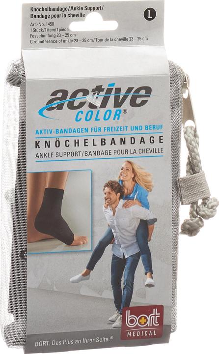 Bort Medical ActivColor Knöchelbandae schwarz M (M)